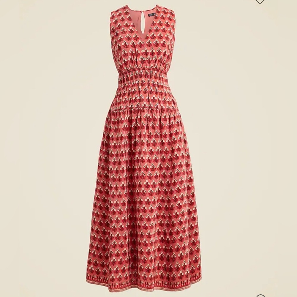 J Crew Hyacinth dress in block-print crepe de chine CJ486 NWT SZ S